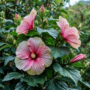 Гибискус Иден Бьюти купить по цене от 460р. в интернет-магазине «Посадика» с доставкой почтой в в Ожерельее и по всей России – [изображение №1].